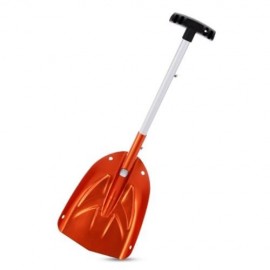LS - 504 OUTDOOR FOLDABLE SNOW SHOVEL ALUMINUM HANDLE TOOL (ORANGE)