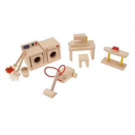 KIDS UTILITY ROOM CHILDREN EDUCATIONAL TOYS MINI WOODEN FURNITURE (WOOD)