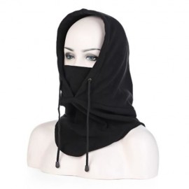 OUTDOOR SKIING THERMAL FLEECE HAT WINDPROOF NECK CAP (BLACK)