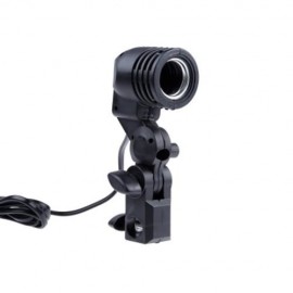 LIGHTDOW E27 SOCKET SINGLE LIGHT BRACKET PHOTOGRAPHY ACCESSORRY (BLACK)