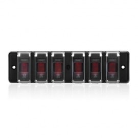 WUPP CS - 596A1 6 GANG 16A 12V SWITCH PANEL FOR VEHICLE (BLACK)