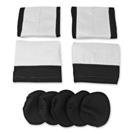 AUTO CARE AIR MESH POLYESTER FABRIC CAR SEAT PROTECTOR 9PCS (WHITE)