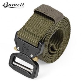 GAMEIT MILITARY TACTICAL BELT WAIST STRAP WITH BUCKLE (GREEN)