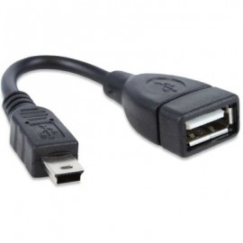 High Quality USB A Female to Mini USB B 5 Pin Male Adapter Cable (BLACK)