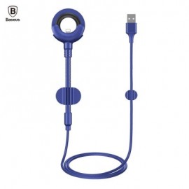 Baseus O-type Car Mount Cable 2.1A 0.8M for iPhone (BLUE)