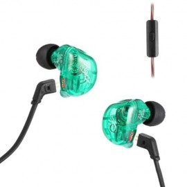 KZ ZSR HYBRID EARPHONES BALANCED ARMATURE WITH DYNAMIC IN-EAR EARBUDS (GREEN)
