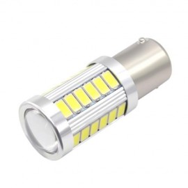 2PCS LED BA15S P21W 1156 DRL DAYTIME LIGHT BLANCO WHITE BULB 33-SMD 5630 5730 12V (WHITE)