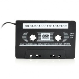 CAR AUDIO CASSETTE ADAPTER FOR MP3/ CELLPHONES 3.5MM JACK (BLACK)