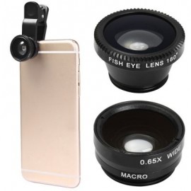 Minismile 3-in-1 Fisheye and Wide Angle and Macro Phone Camera Lens Kit for iPhone X / 8 P