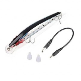 FISHING BAIT RECHARGEABLE TWITCHING LURES WITH USB RECHARGING CORDS (COLORMIX)