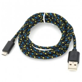 Cwxuan Micro USB to USB 2.0 Quick Charging Data Transmission Cable - (300cm) (BLACK)