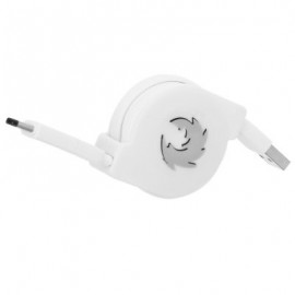 Cwxuan Micro USB and Type-C Combo Male to USB 2.0 Male Retractable Data Charging Cable (WH