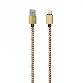 1METER Nylon Micro USB Cable Output 2.0A Fast Charge Wire (GOLDEN)