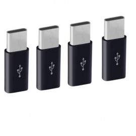 4pcs Micro USB to Type-C Adapter (BLACK)