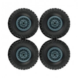 Rubber Tyre for WPL B - 1 / B - 24 Military Truck 4PCS (DEEP BLUE)