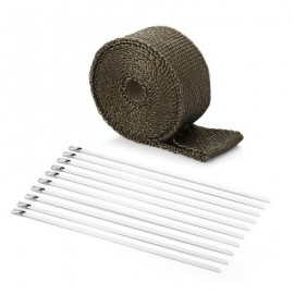 5M Auto Exhaust Tube Heat Wrap Tape for Car Motorcycle (ARMY GREEN)