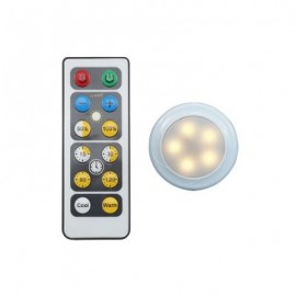 Remote Control Puck Light LED Kitchen Cabinet Lamp 1pcs (WHITE)