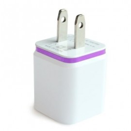 Dual USB Wall Charger 12 Watt for Apple and Android Devices US Plug (PURPLE) Dual USB Wall Charger 12 Watt for Apple and Android Devices US Plug (PURPLE)