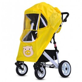 Baby Stroller Accessories Zipper Pushchair Universal Rain Cover (YELLOW)