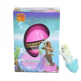 Growing unicorn mermaid Water Growing Hatching Colorful Egg (ROSE RED)