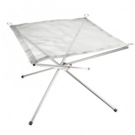 Selpa Portable Folding Stove Fire Frame with Stainless Steel Net (SILVER)
