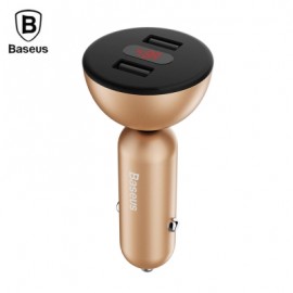 Baseus BSC - C9X1 Shake-head Digital Display Car Charger (GOLD)
