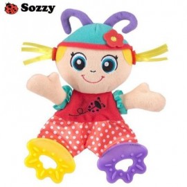 SOZZY Baby Teether Towel Appease Stuffed Toy for Infant (PINK)