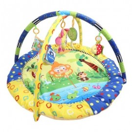 Cartoon Soft Baby Game Mat Play Carpet with Hanging Toy (YELLOW)