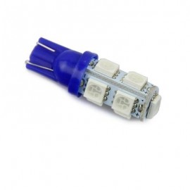 T10 LED Bulbs 5050 9 SMD Car Wedge Interior Side Marker Tail Light 12V 10PCS (BLUE)