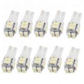 T10 20SMD 3528 LED Car Wedge Light Auto License Plate Clearance Lamp 10PCS (WHITE)