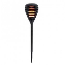 96 LEDs LED Solar Waterproof Flickering Flame Torch Lamp (BLACK)