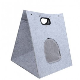 CREATIVE FELT CAT DOG BED HOUSE PET SLEEPING BAG (GRAY)
