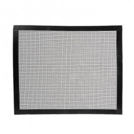 Heat Resistant Non-stick Reusable Grid Mat for Barbecue (BLACK)