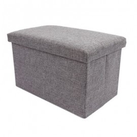 Multifunctional Foldable Storage Stool Clothing Organizer (GRAY)