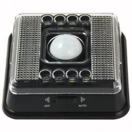 L0803 AUTO PIR 8 LEDS LIGHT INFRARED HUMAN BODY INDUCTION LAMP (BLACK)