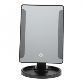 Rotation Intelligent LED Light Makeup Mirror (BLACK)