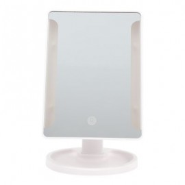 Rotation Intelligent LED Light Makeup Mirror (WHITE)