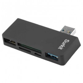 Cwxuan USB 3.0 HUB SD TF Card Reader for Surface Pro 3/4 (BLACK)