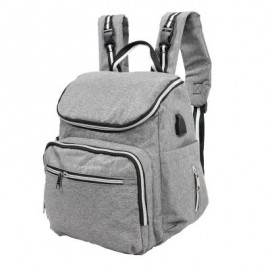 Large Capacity Mummy Maternity Nappy Bag Travel Nursing Backpack (LIGHT GRAY)