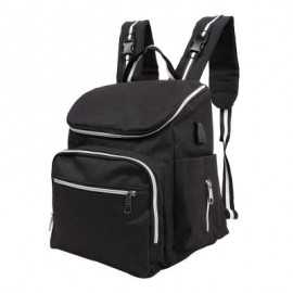 Large Capacity Mummy Maternity Nappy Bag Travel Nursing Backpack (BLACK)