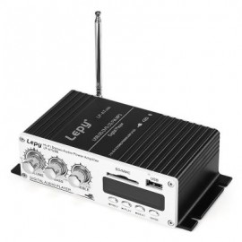 Lepy A7 Bluetooth Amplifier 2-channel HiFi Stereo Audio Support SD USB FM (BLACK)