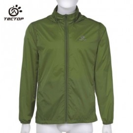TECTOP JL - 3009 MEN BREATHABLE SPORTS JACKET WINDPROOF LIGHT BEACH WEAR (ARMY GREEN)
