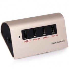 ALUMINUM ALLOY MATERIAL USB3.0 CHARGER WITH EU PLUG FOR IPHONE SAMSUNG HTC TABLET PC - 100