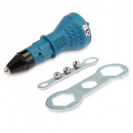 Guye Rivet Gun for Cordless Drill Electric Nut Riveting Tool (BLUE)