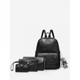 4 Pieces Multi Function Travel Backpack Set (BLACK)