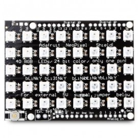 40 Bit WS2812B 5050 RGB LED Driver Development Module Board for Arduino  (JET BLACK)