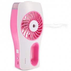Mini USB Handheld Beauty Moisturizing Fan with Cooling Spray Humidifier (ROSE RED)
