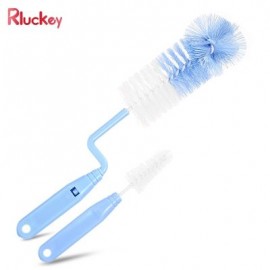 Rluckey Multipurpose Milk Feeding Bottle Rotary Cleaning Brush Washable Set (DAY SKY BLUE)