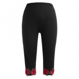 Plus Size High Rise Cropped Leggings (BLACK)
