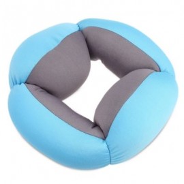 A Annular Nap Pillow Office Lazy Sleep Cushion Blinker Circle Neck Protection (BLUE)